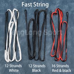 Arco com arco Recurvo Corda com arco recurvo longo, 12, 16 fios, 48-70in, preto, branco, vermelho, arco tradicional, 1pc - Image 2