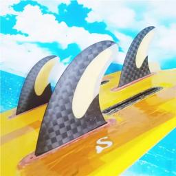 Bilong futures plug prancha de surf barbatanas propulsor tri fin conjunto g7 tamanho fibra de vidro favo de mel com carbono quillas surf fin surf - Image 3