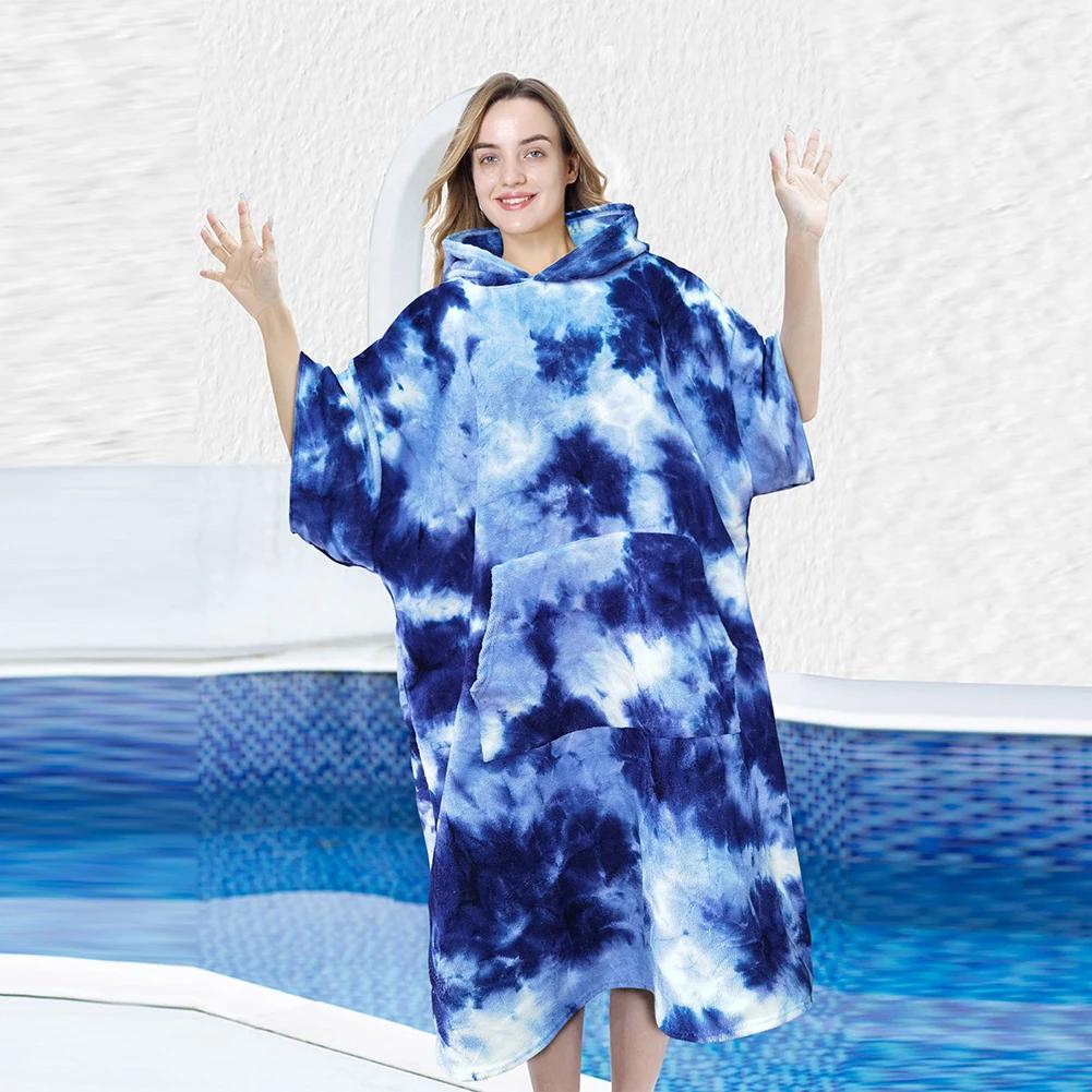 Toalha Multifuncional Surf Poncho, Esportes aquáticos com capuz Robe, Microfiber Fabric Bath Swim Towel, Quick Dry para surfista, Nadador Mergulhador - Image 6