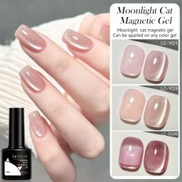 Lilycute Magnetic Gel Esmalte, Porcelana, Branco, Gato, Super Brilhante, Prata, Luar, Longa Duração, Soak Off, Verniz em Gel, 7ml - Image 1