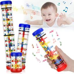Rain Stick Brinquedos para Bebês, chocalho Shaker, Desenvolvimento Sensorial, Áudio Instrumento Musical, Rainmaker, 6-12 meses - Image 1