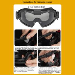 Óculos para esportes ao ar livre com lente transparente Óculos de Airsoft Paintball com micro ventilador Proteção ocular resistente a riscos para caça - Image 5