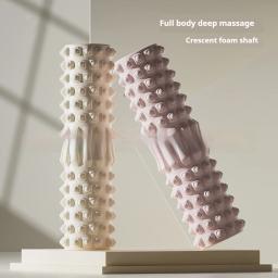 Rolo de massagem de espuma com núcleo oco de 30cm, dupla face, relaxamento muscular, portátil, equipamento de ginástica em casa para pilates - Image 1