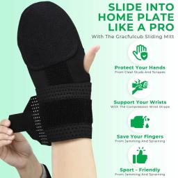 Mitt deslizante de beisebol ergonômico para homens e mulheres, proteger os dedos, guarda softball, luva deslizante, 1pc - Image 3