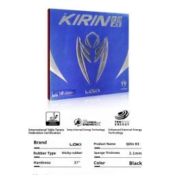 Loki kirin k3 5 camadas de madeira maciça 2 camadas de carbono raquete de tênis de mesa lâmina &irin k3 borracha não pegajosa tênis de mesa-folha de borracha - Image 6