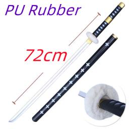 72cm zoro espada cosplay 1:1 anime kozuki oden yamato roxo espada arma katana segurança pu wa michi ichi samurai espada brinquedo - Image 6
