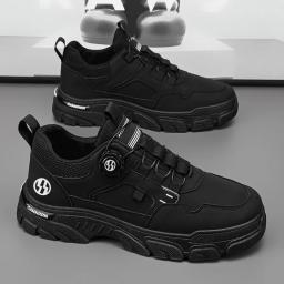 Botas masculinas de trabalho ao ar livre, sapatilhas casuais, botas natas versáteis, sapatos de plataforma confortáveis, alta qualidade, outono, 2024 - Image 3