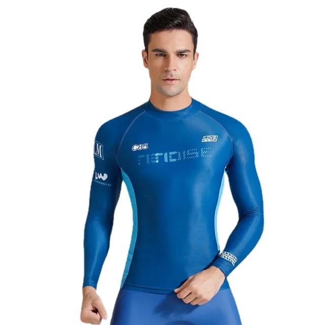 Rashguard Masculino UV UPF50: Camisa de Natação e Mergulho de Manga Comprida