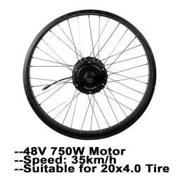 Bicicleta elétrica E-Bike Conversão Kit, Fat Tire, traseira e dianteira, Motor duplo, 20x4,0, 20x4 in, Geared, 48V, 750W - Image 3