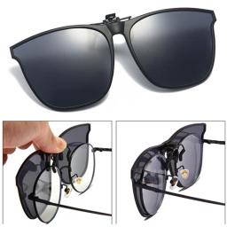 Clipe polarizado em óculos de sol dos homens motorista do carro óculos de visão noturna anti brilho vintage quadrado oculos - Image 1