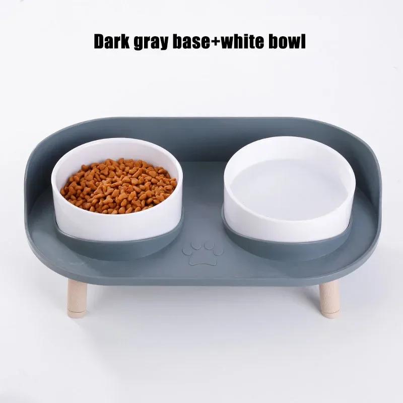 Tigelas duplas para gatos e cães, Pet Alimentador, Altura ajustável, bebedor, tigela de água, alimentação elevada, Kitten Supplies, Alimentadores, Cães Dish - Image 1