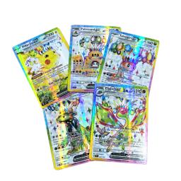 100 peças cartas pokémon portuguesas terastal pikachu vstar vmax gx carta arco-íris arceus brilhante charizard cartão comercial brinquedo infantil - Image 4