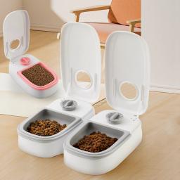 Alimentador automático para animais, Recipiente de alimento seco e molhado cão de grande capacidade, Tigela elétrica dupla para cães e gatos - Image 2