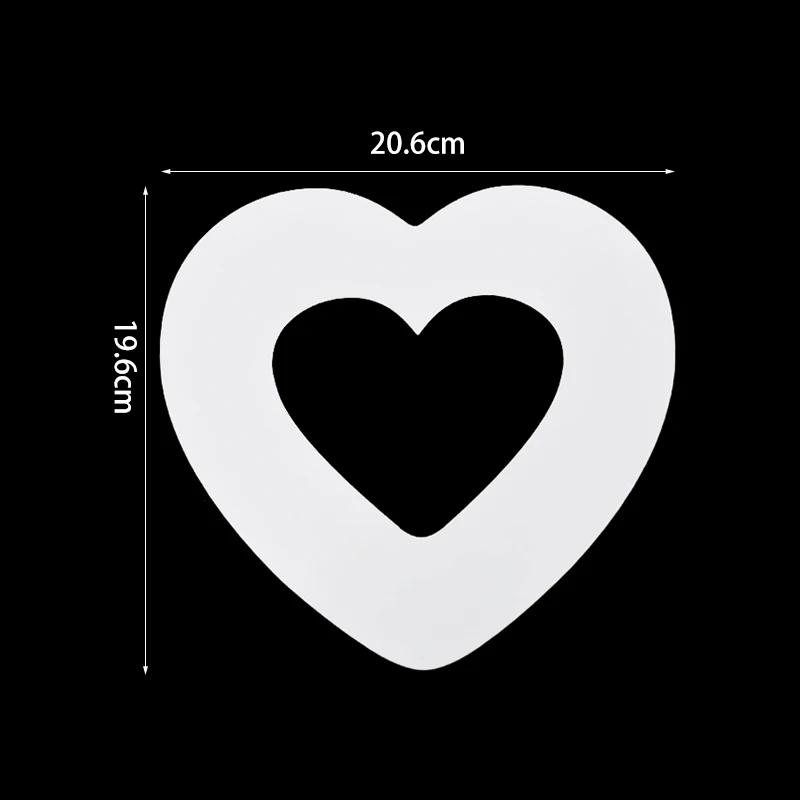 Símbolo do Coração Stencils Mold Bolo, PET Modelos de Cozimento para o Casamento Birthday Party, Decorações Do Bolo, Acessórios DIY, 4-10" - Image 1