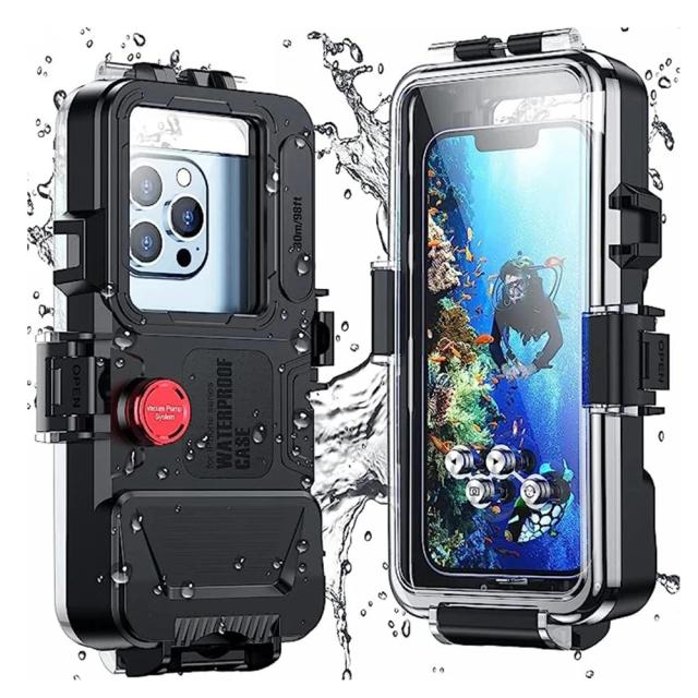 Caixa subaquática impermeável para iPhone 14, Pro Max, 13, 12 e 11 - foto e vídeo até 30 metros