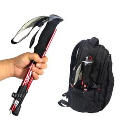 Bastão de trekking dobrável para acampamento, 5 seções, portátil, caminhada, para idosos nórdicos, telescópico, fácil de colocar no saco, 1 peça - Image 2
