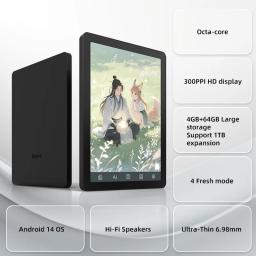 Bigme ereader B6 6 '' leitor de ebook e-ink, Android 14 com Google Play, livro eletrônico de luz frontal de 36 níveis de 300PPI, 4 + 64GB E-Book - Image 1