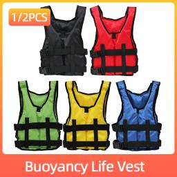 Jaqueta salva-vidas profissional para adultos e crianças, ajustável, resgate de natação, impermeável, colete salva-vidas flutuante, esporte aquático, 1 pc, 2pcs - Image 1