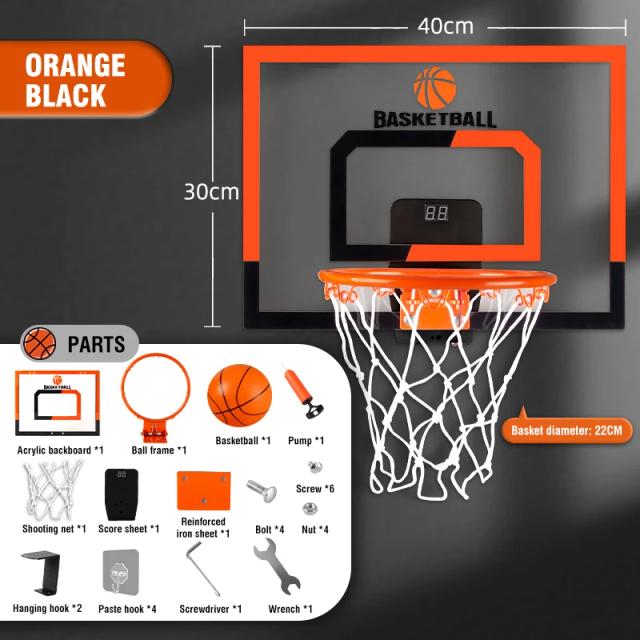 Aro de Basquete Eletrônico Infantil - Brinquedo de Tiro para Jogos de Esportes em Casa