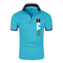 Camisa polo de manga curta bordada masculina, lapela antipillin, slim fit, moda casual de negócios, nova, verão, 2023 - Image 5