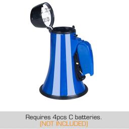 25 Watt Megafone Compacto Speaker PA Bullhorn-com sirene embutida, gravador de voz, abridor de garrafas, azul - Image 3