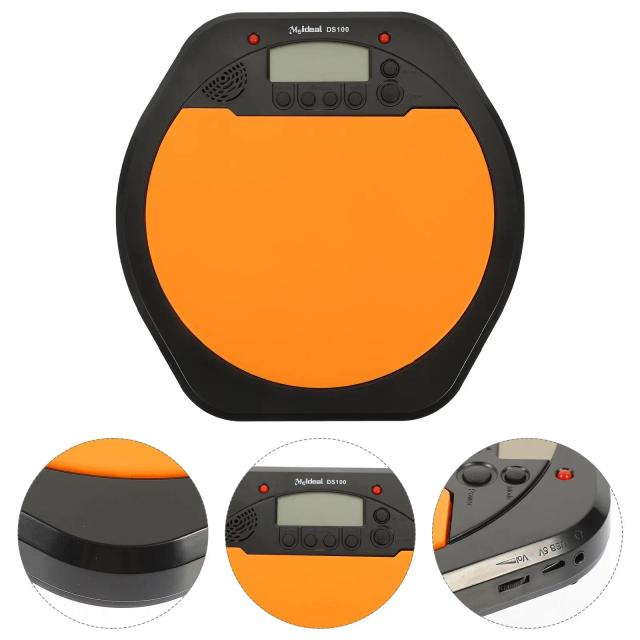 Almofada Profissional para Prática de Tambor com Metrônomo para Treinamento de Ritmo