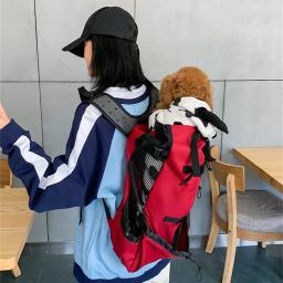 Respirável Pet Carrier Bag, mochila de viagem ao ar livre, portátil, cão grande, gato, buldogue francês, acessórios - Image 3
