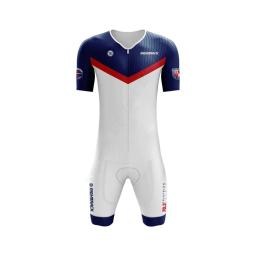 Venda quente Righttrack esporte triathlon skinsuit masculino manga curta macacão natação correndo ciclismo roupas tri terno macacão - Image 2