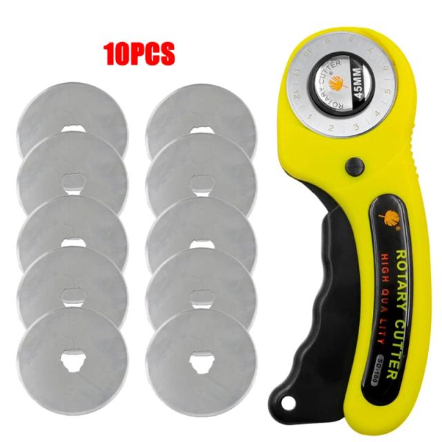 Cortador Rotativo de 45mm para Couro e Tecido - Ideal para Leathercraft, Patchwork, Costura e Quilting DIY