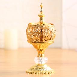 Metal laço esculpido incenso queimador, aromaterapia difusor, artesanato ornamentos, Oriente Médio, ioga, estúdio, decoração de casa - Image 2