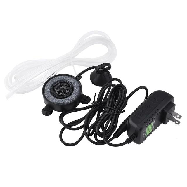 Luz LED subaquática para aquários com bolhas de ar e troca de cores, ideal para oxigenação e decoração do tanque de peixes