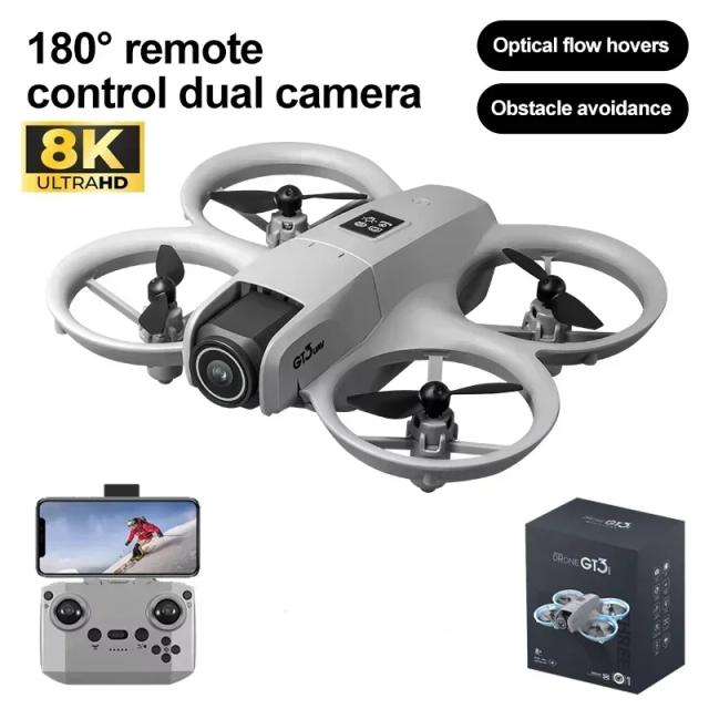 Drone GT3 8K Profissional com GPS e Câmera Dupla HD