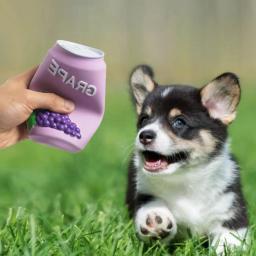 Squeaky Sound Training Brinquedos para Cães, Forma De Garrafa De Suco, Suave Natural, Látex Criativo, Pet Limpeza, Tooth Chew Toy, Suprimentos - Image 4