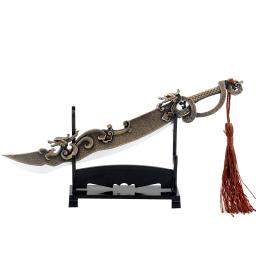 22cm Dragon Slaying Blade Sabre Machete Antigo Chinês Metal Arma Modelo Jogo Anime Periféricos 1/6 Boneca Acessórios Equipamentos Dropshipping Atacado Hot Sale Presentes Novo Presente de Chegada Frete Grátis Ornamento - Image 6