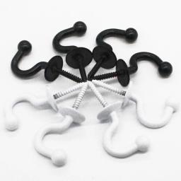 Gancho de parede de liga simples com parafuso, pendurado Wall Hanger, Belt Tie Hanger, cores preto e branco, disponível - Image 2