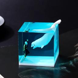 1 parte miniaturas sem pintura para mergulho subaquático, figuras, acessórios de decoração, brinquedos, tanque de peixes - Image 5