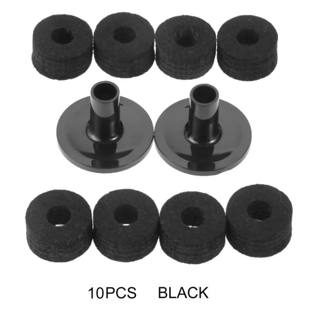 Conjunto com 8 suportes de prato de 25 mm em feltro e 2 capas de substituição para kit de bateria de prateleira