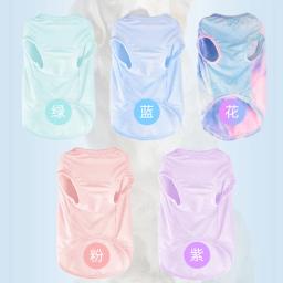 Novo verão fino roupas para animais de estimação roupas frescas cão colete protetor solar gato colete gelo seda algodão respirável cão colete de refrigeração barato roupas - Image 5