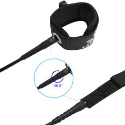 Leash de prancha de surf premium 6 pés, 7 pés, 8 pés e 7 mm corda de perna para surf, skim, longboard, pranchas de remo SUP - Image 5