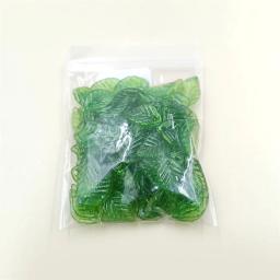 Acrílico Folha Pingente Contas Verdes para Fazer Jóias, Colar DIY, Brinco, Ornamento, Materiais de Moda, Atacado, 11mm, 13mm, 100Pcs - Image 4