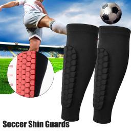 1pc favo de mel de futebol caneleiras protetores de futebol esportes legging shinguards mangas perna protetor engrenagem protetora haste - Image 1