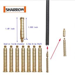 30 pçs arco e flecha de cobre inserir peso adicional bob-peso contrapeso balanceador de alumínio seta inserção caça acessórios - Image 1