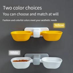 Tigela de alimentação para animais de parede, tigelas duplas para gato e cachorro, tigela de água suspensa, altura ajustável, 1pc - Image 2
