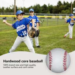 Alta qualidade 9 "artesanal baseballs pvc superior de borracha interior macio bolas de beisebol bola softball treinamento exercício bolas de beisebol - Image 2