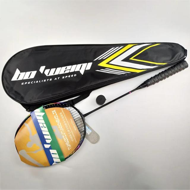 Raquete de Badminton 100% Carbono 8U Profissional Ultraleve 24-30lbs