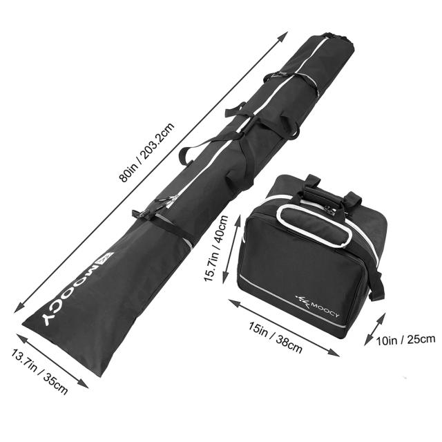 Conjunto Bolsa Snowboard e Bolsa Botas Esqui Impermeável 2 Peças