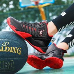 Tênis de basquete respiráveis para homens, Tênis de basquete atlético, Esportes de treinamento ao ar livre antiderrapantes, Tênis masculinos estudantis, Sapatos de campo originais - Image 4