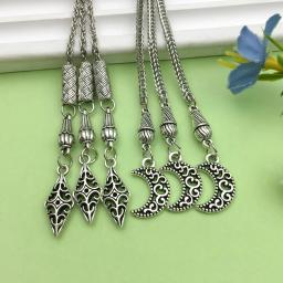 Alloy Metal Tassel Projeto Encantos, Contas Pingentes para DIY, Oração Beads, Pulseira e colar, Jóias Fazendo Acessórios, 5PCs - Image 2