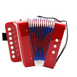 Acordeão brinquedo educativo para crianças, instrumento musical para amador, iniciante para crianças, acordeão de 7 botões - Image 2