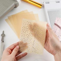 30 folhas de papel de velino liso fosco dourado/prata colorido, resistente ao calor, papel vegetal translúcido para gravação em relevo, fabricação de cartões - Image 5